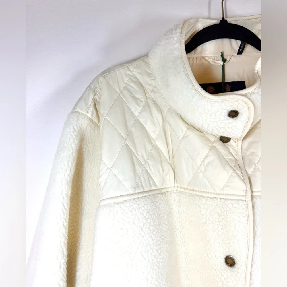 NWT Barbour Women's Plus Size White Quilted Jacket‎ Size 3X